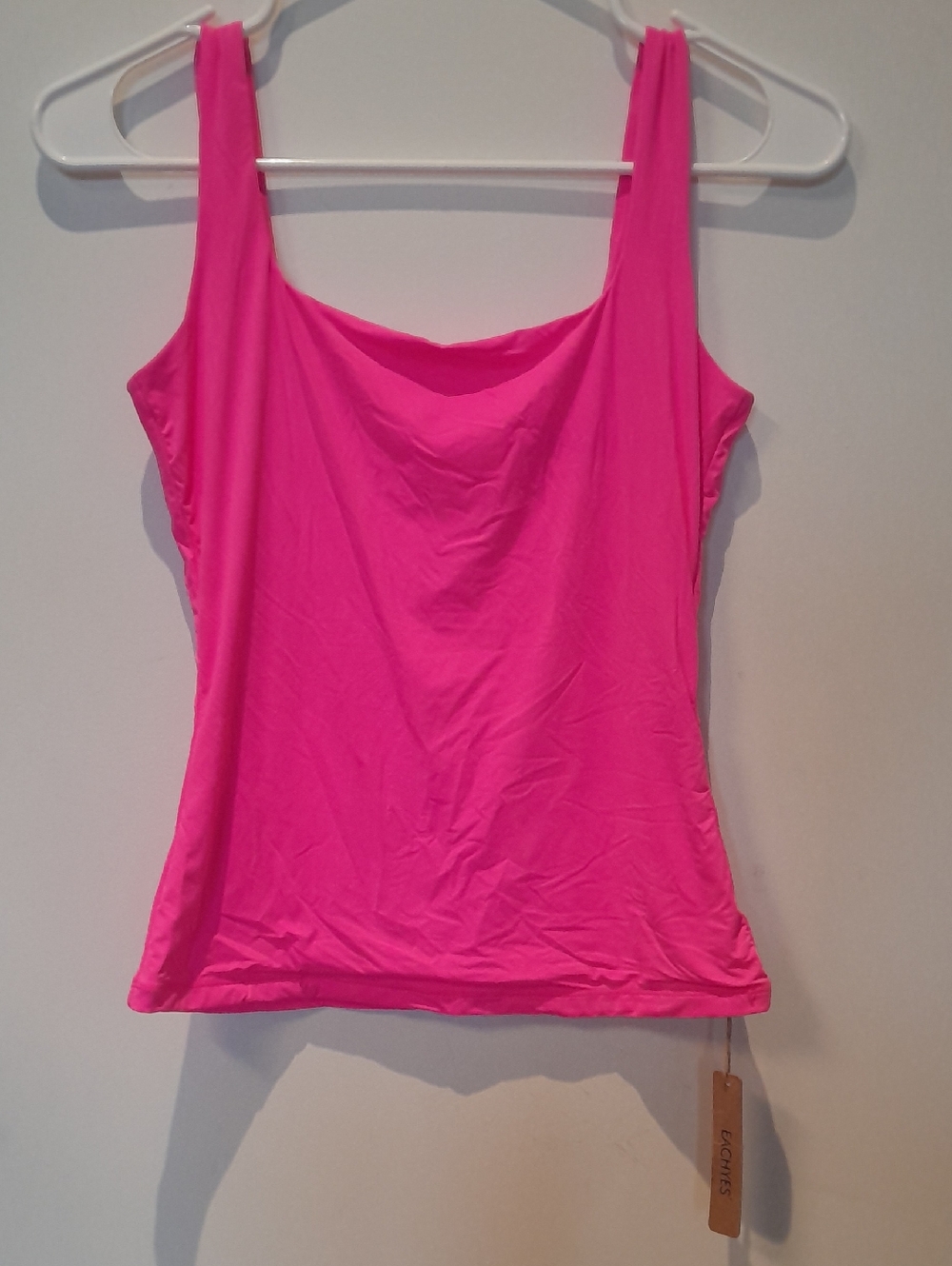 Scoop Neck Bright Pink Tank Top